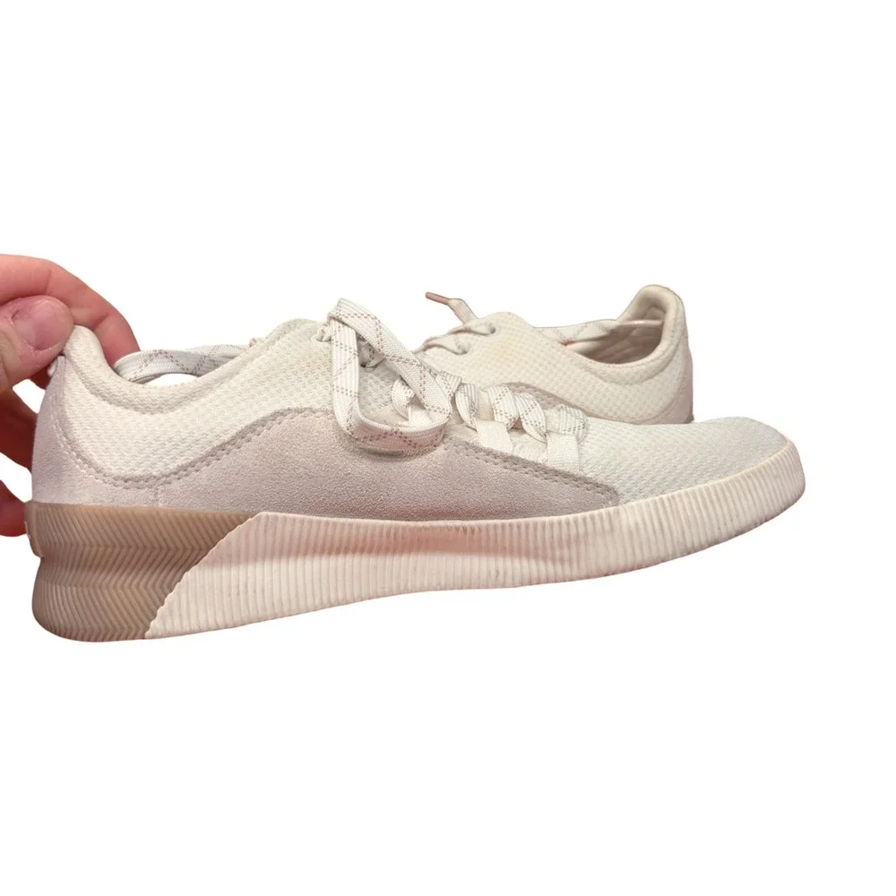 Sorel‎ Out N About III Low Waterproof Sneakers Sea Salt Fawn Tan Mesh Suede